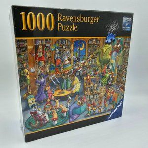 1000 Piece Ravensburger Puzzle. Midnight At The Library. Stories Come Alive